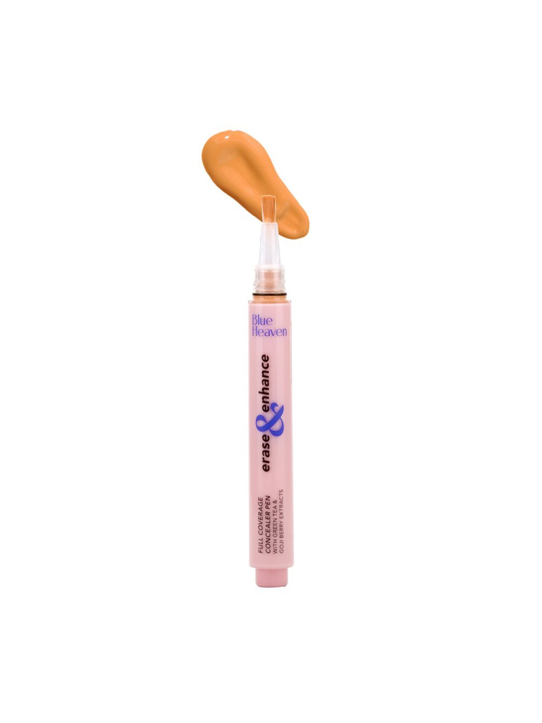 

Blue Heaven Erase & Enhance Full Coverage Concealer Pen with Green Tea 2 ml - Caramel, Nude