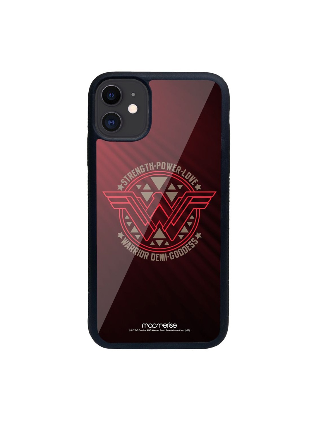 

macmerise Multicolored Printed Woman Stamp Glass iPhone 11 Back Case, Multi
