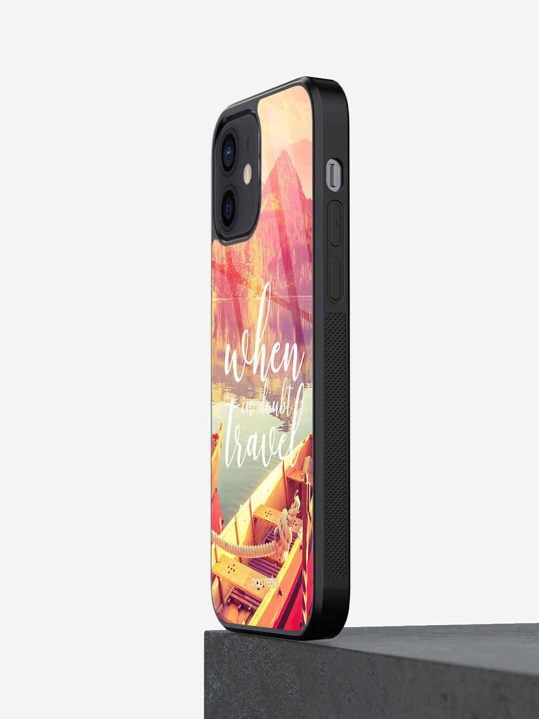 

Macmerise Yellow & Beige Printed When in Doubt Travel iPhone 12 Back Case