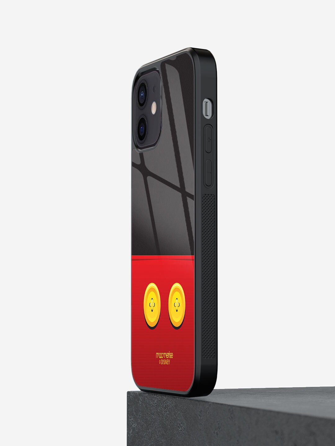 

macmerise Red & Black Printed Classic Mickey iPhone 12 Mini Back Case