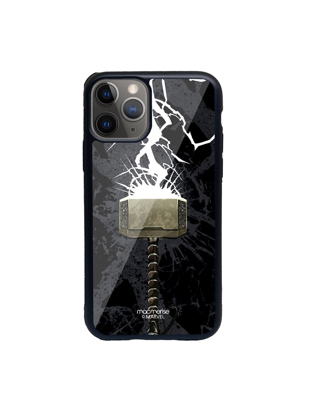

macmerise Black Printed The Thunderous Hammer iPhone 11 Pro Back Case