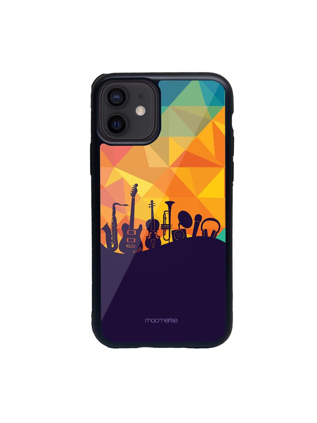 

macmerise Blue & Orange Printed The Juke Box iPhone 12 Back Case