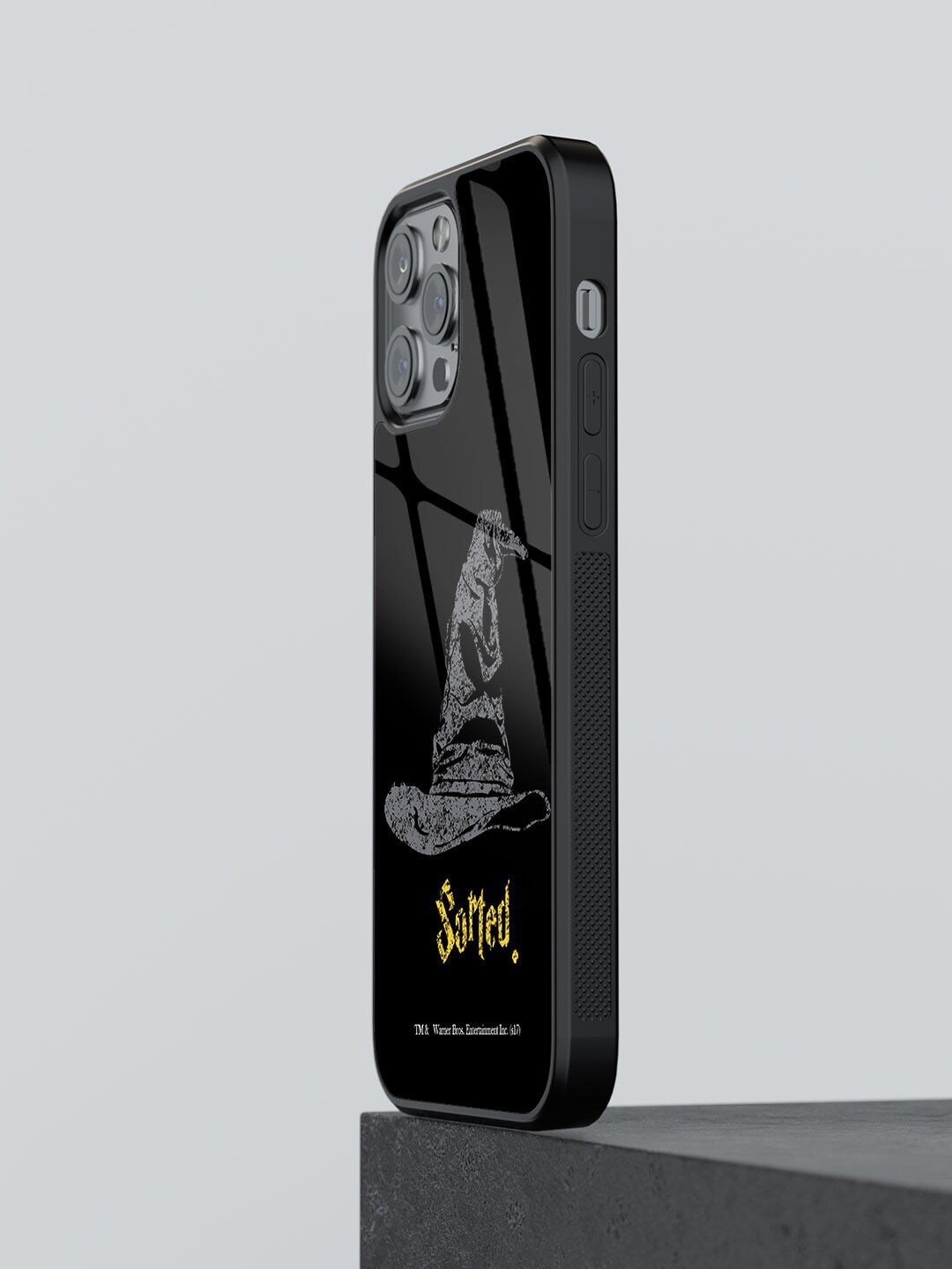 

Macmerise Black & Yellow Printed Sorting Hat Glass iPhone 13 Pro Back Case, Multi
