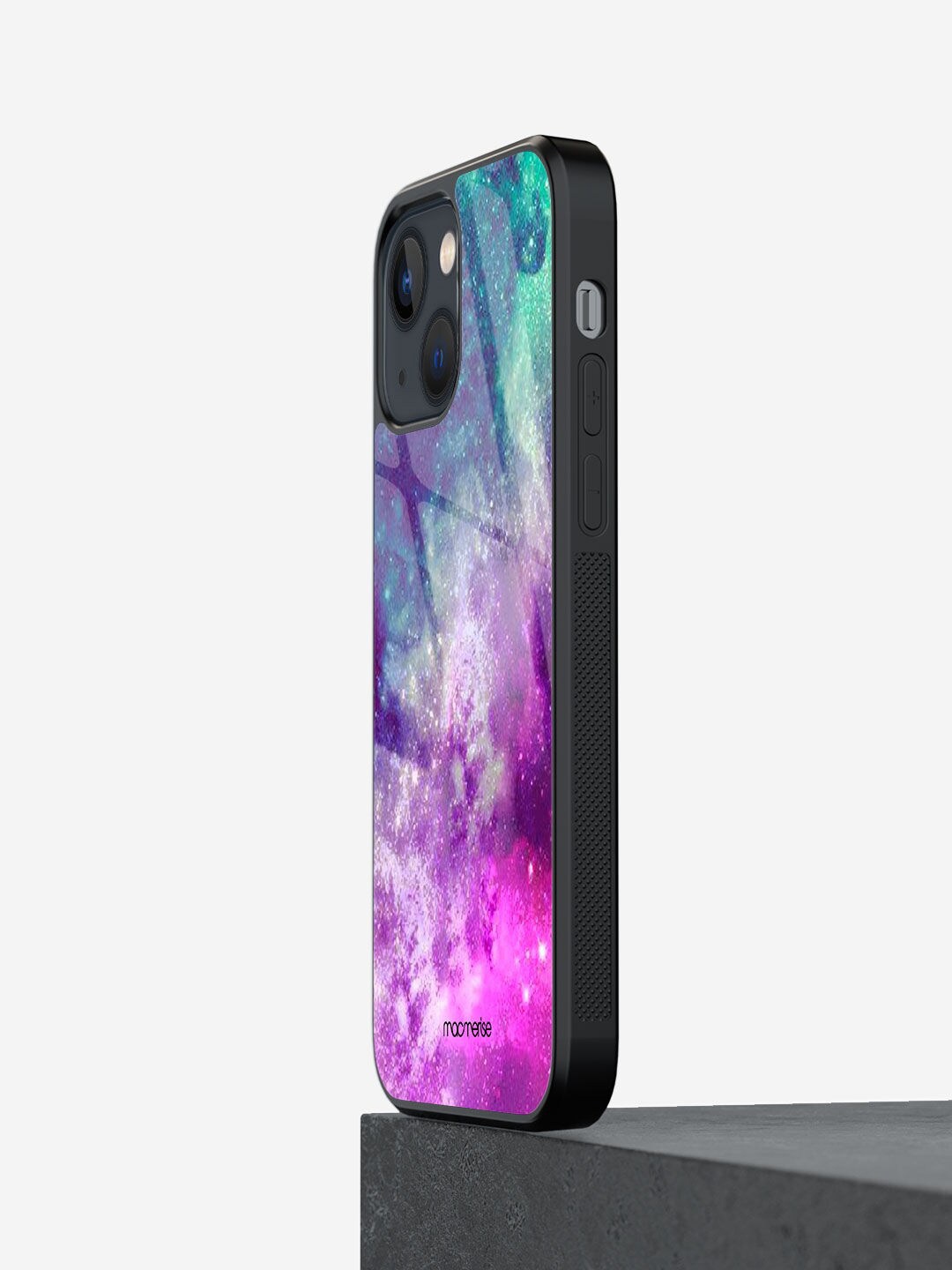 

macmerise Black & Blue Printed The Twilight Effect Glass iPhone 13 Mini Back Case