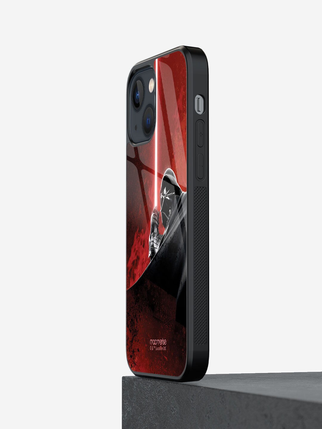 

macmerise Black & Red Printed The Vader Attack Glass iPhone 13 Mini Back Case