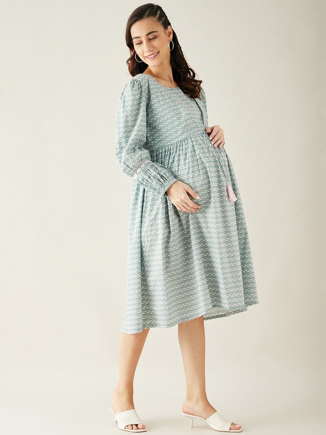 

The Kaftan Company Grey Maternity Dress