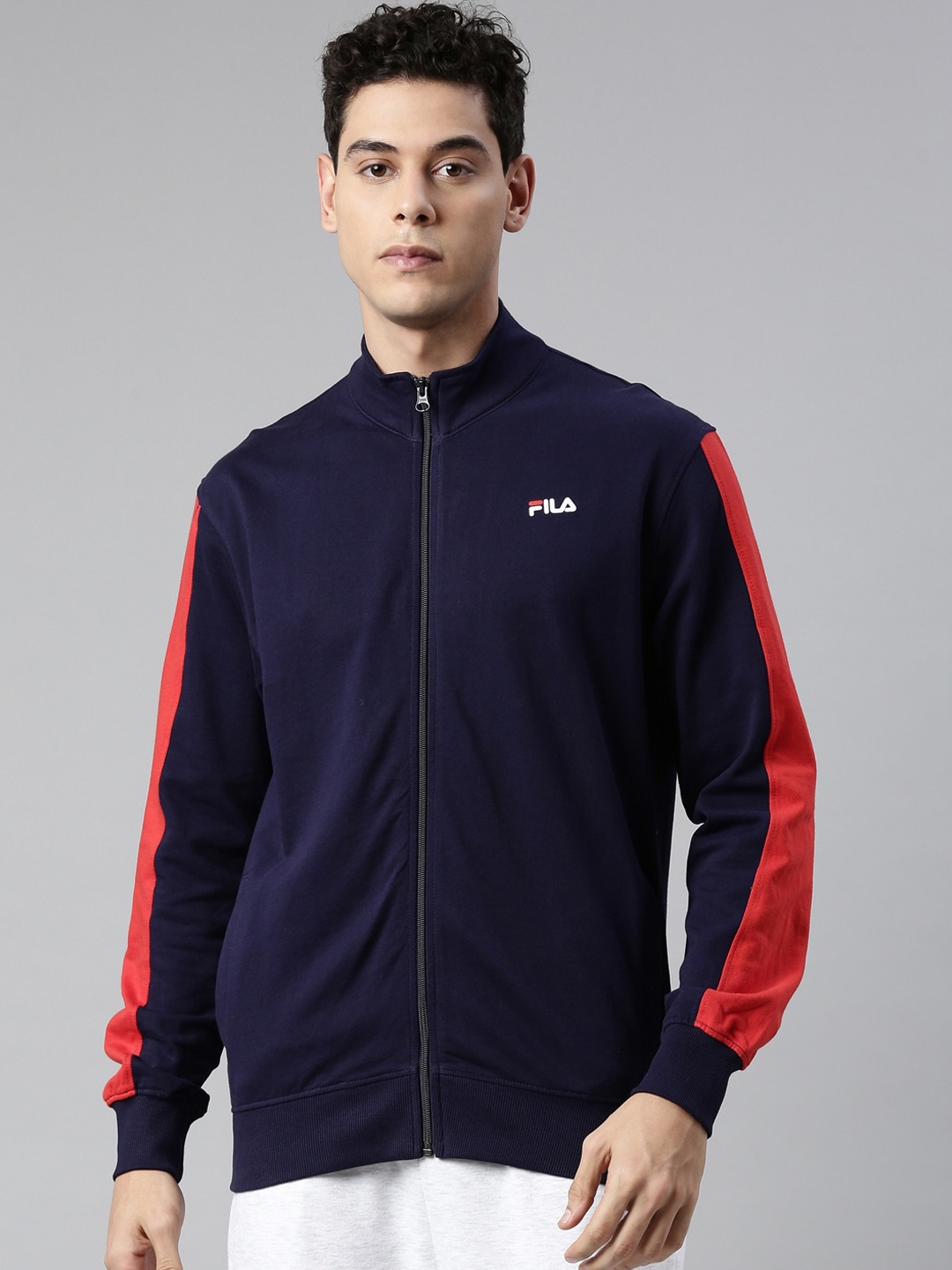 

FILA Men Blue & Red Jaif Sporty Jacket