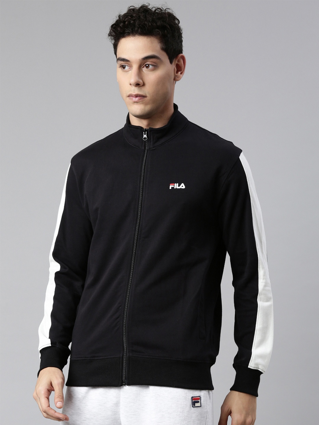 

FILA Men Black Solid Jaif Sporty Jacket