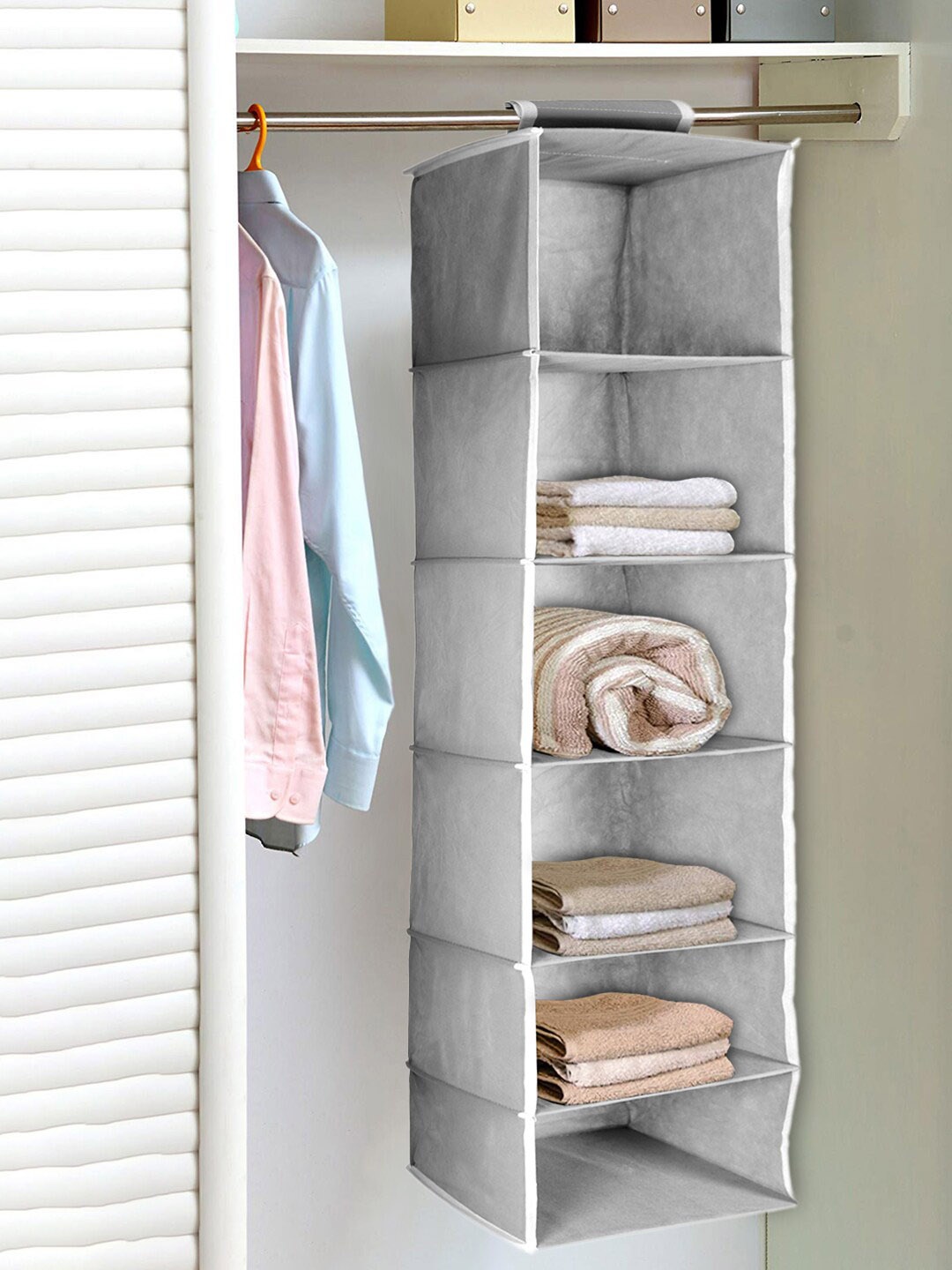 

Kuber Industries Set Of 2 Solid Anti-Skid Shelf Liner, Grey