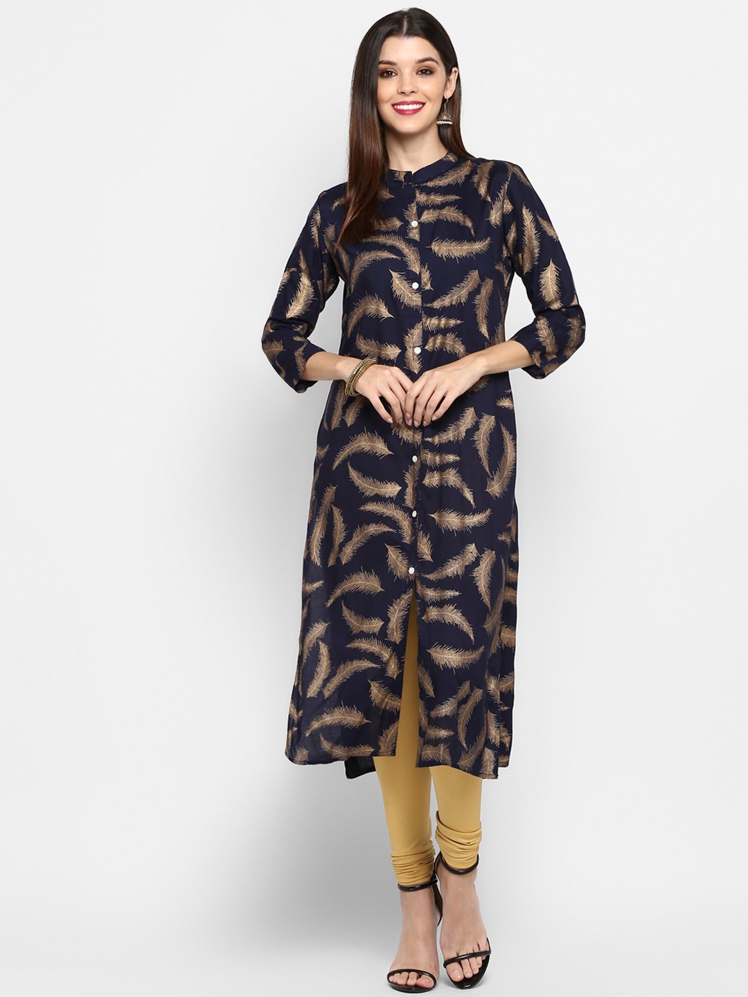 

KALINI Women Blue Floral Printed Floral Kurta