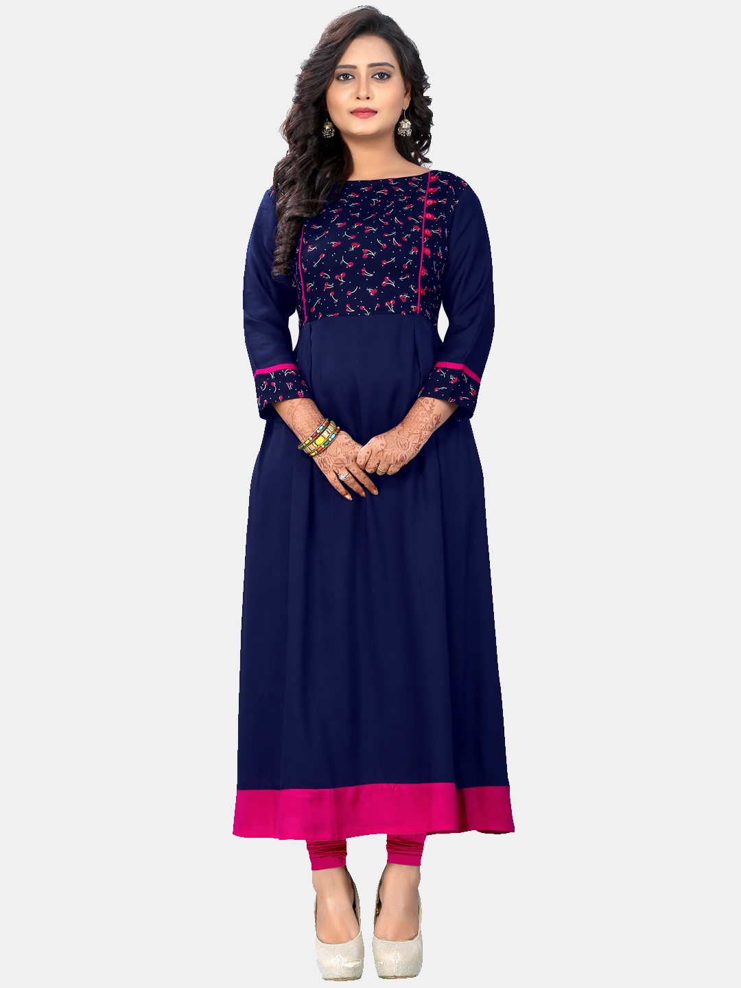 

Vbuyz Women Blue Anarkali Kurta
