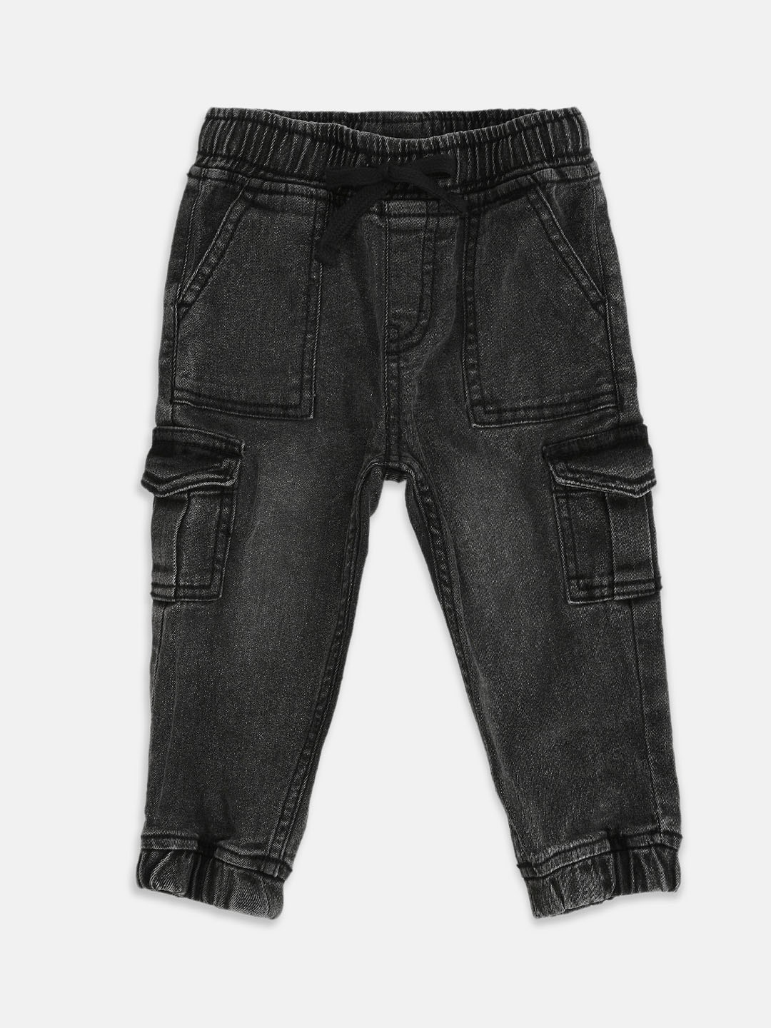 

Pantaloons Baby Boys Grey Light Fade Regular Fit Jeans