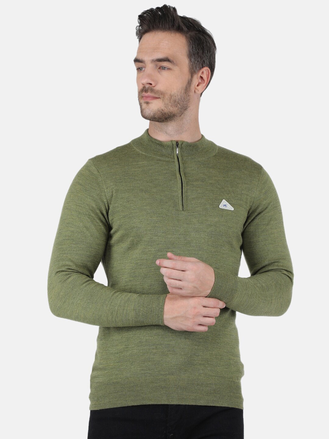 

Monte Carlo Men Olive Green Pullover Sweater