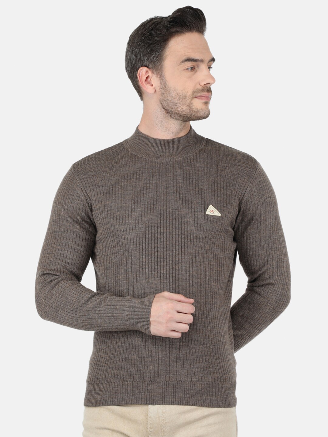 

Monte Carlo Men Khaki Pullover Sweater