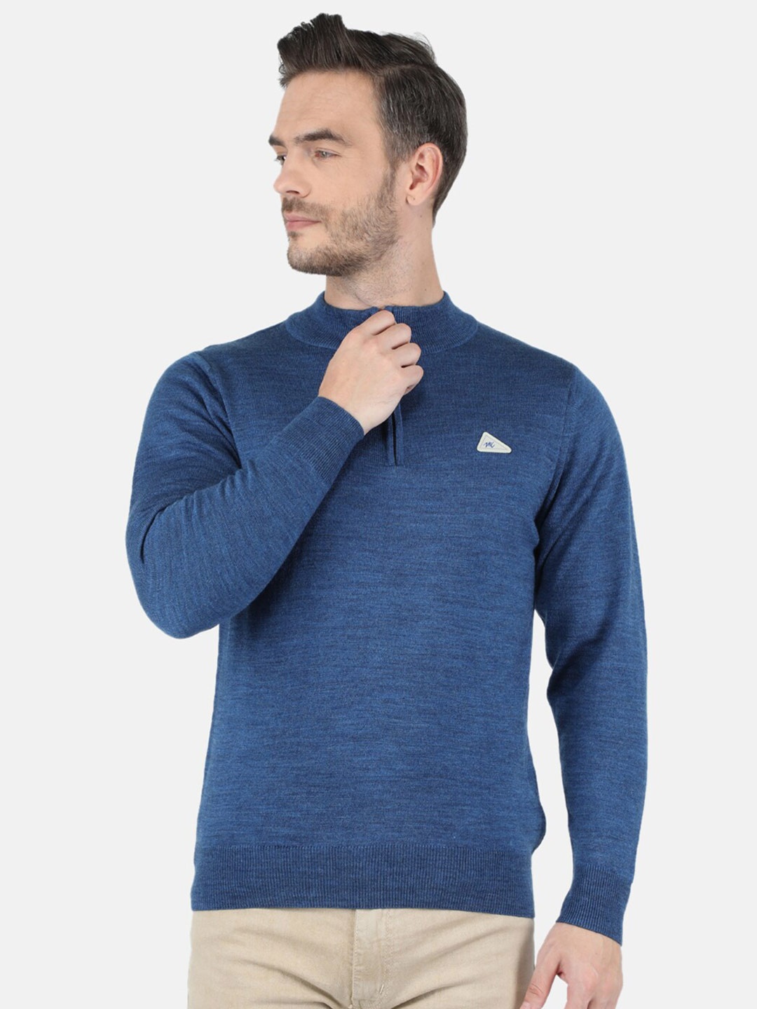 

Monte Carlo Men Blue Pullover Sweater