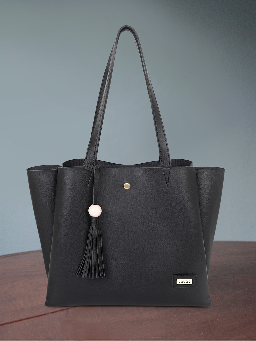 

ROVOK Black PU Bucket Shoulder Bag