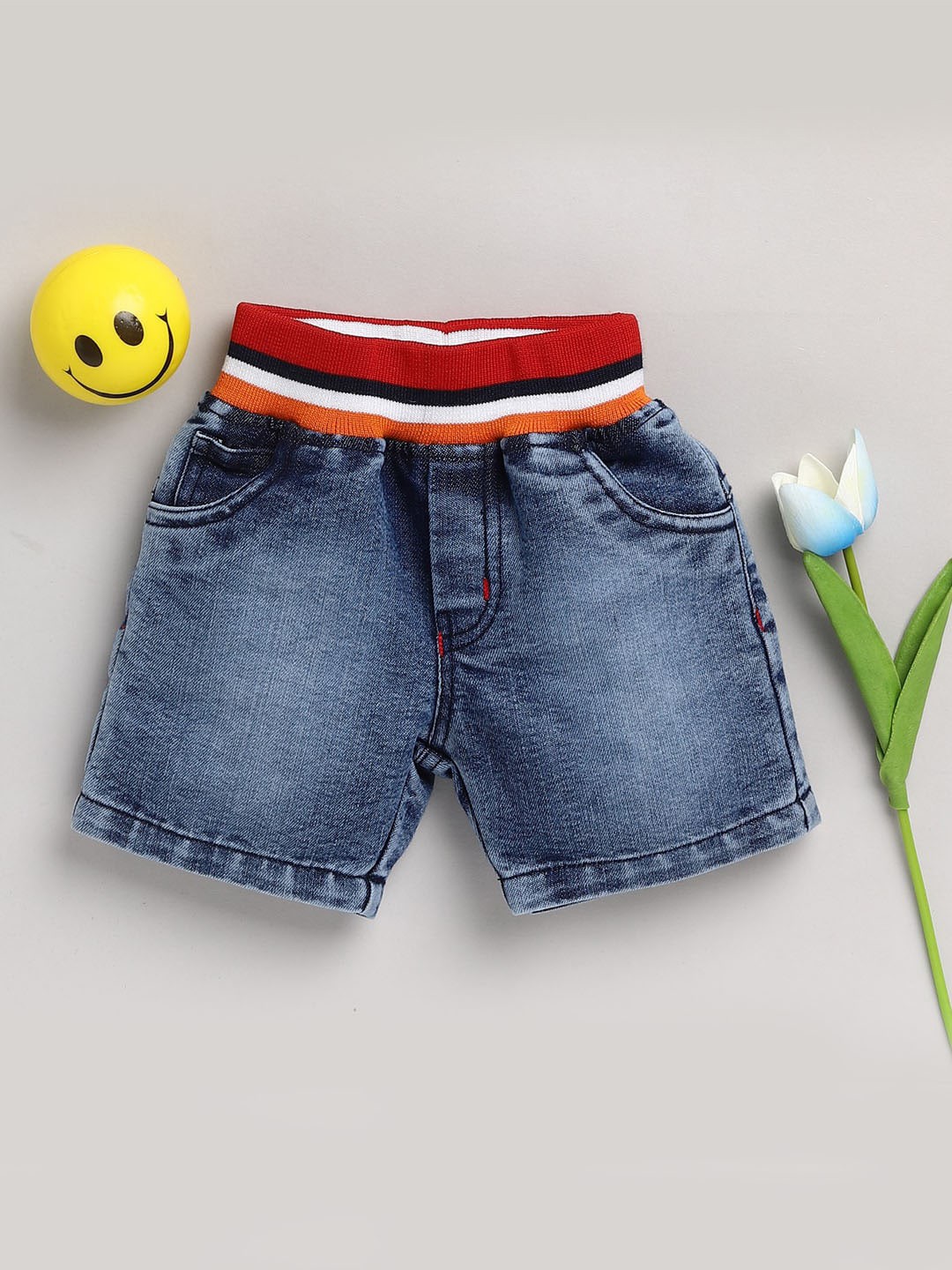 

JBN Creation Unisex Kids Blue Washed Denim Shorts