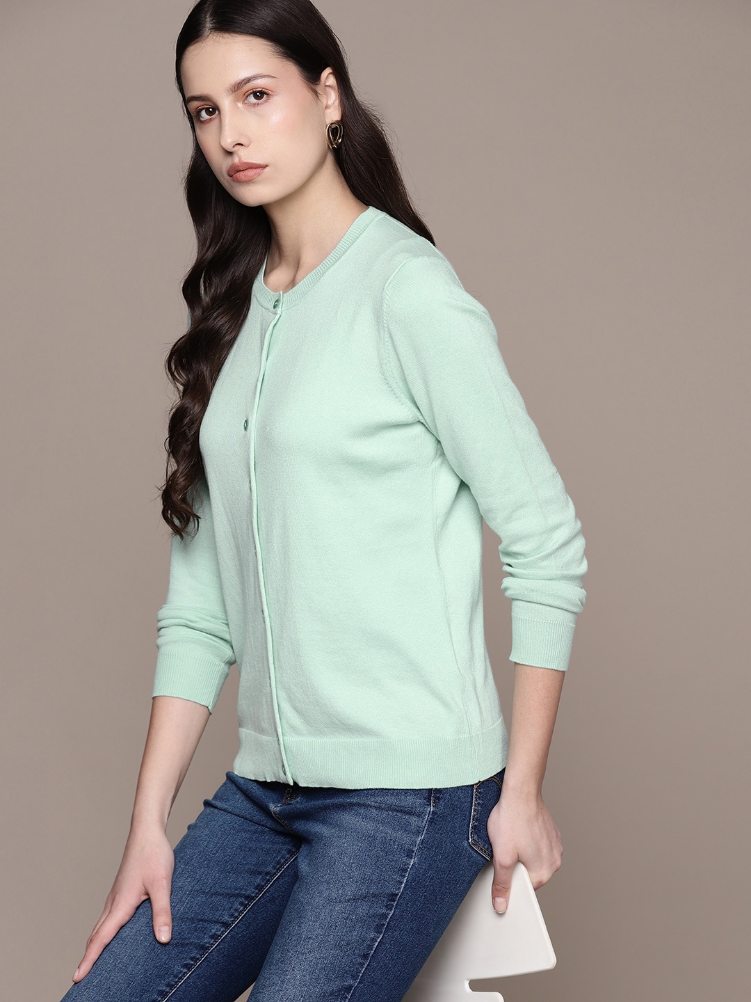 

Macy's Karen Scott Solid Cardigan, Sea green