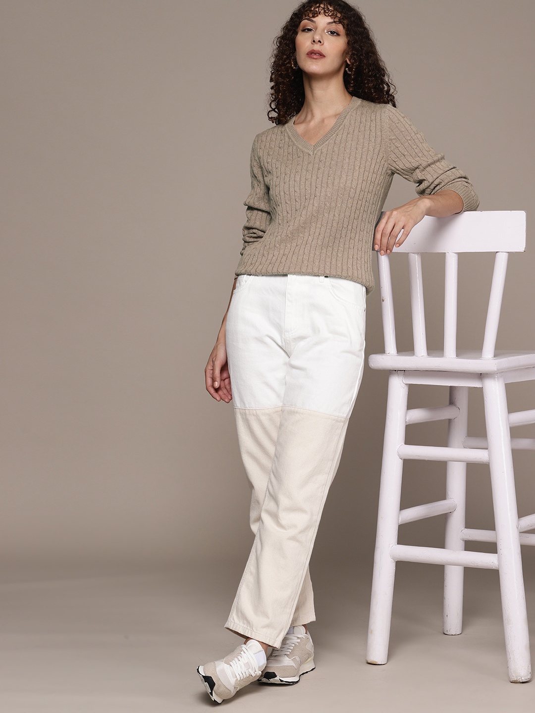 

Macy's Karen Scott Women Pure Cotton Cable Knit Pullover, Brown