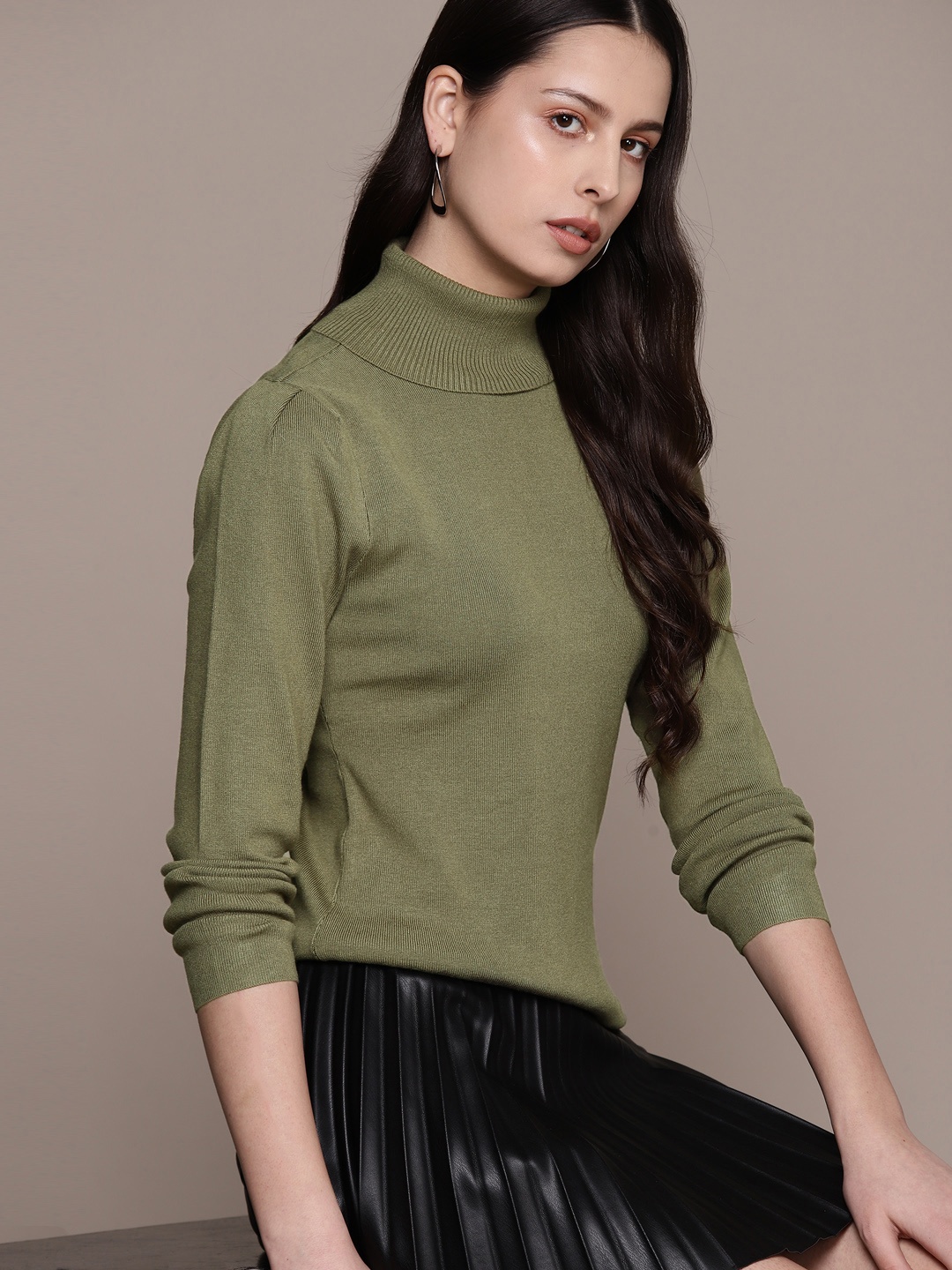 

Macy's Alfani Women Turtle Neck Pullover, Olive