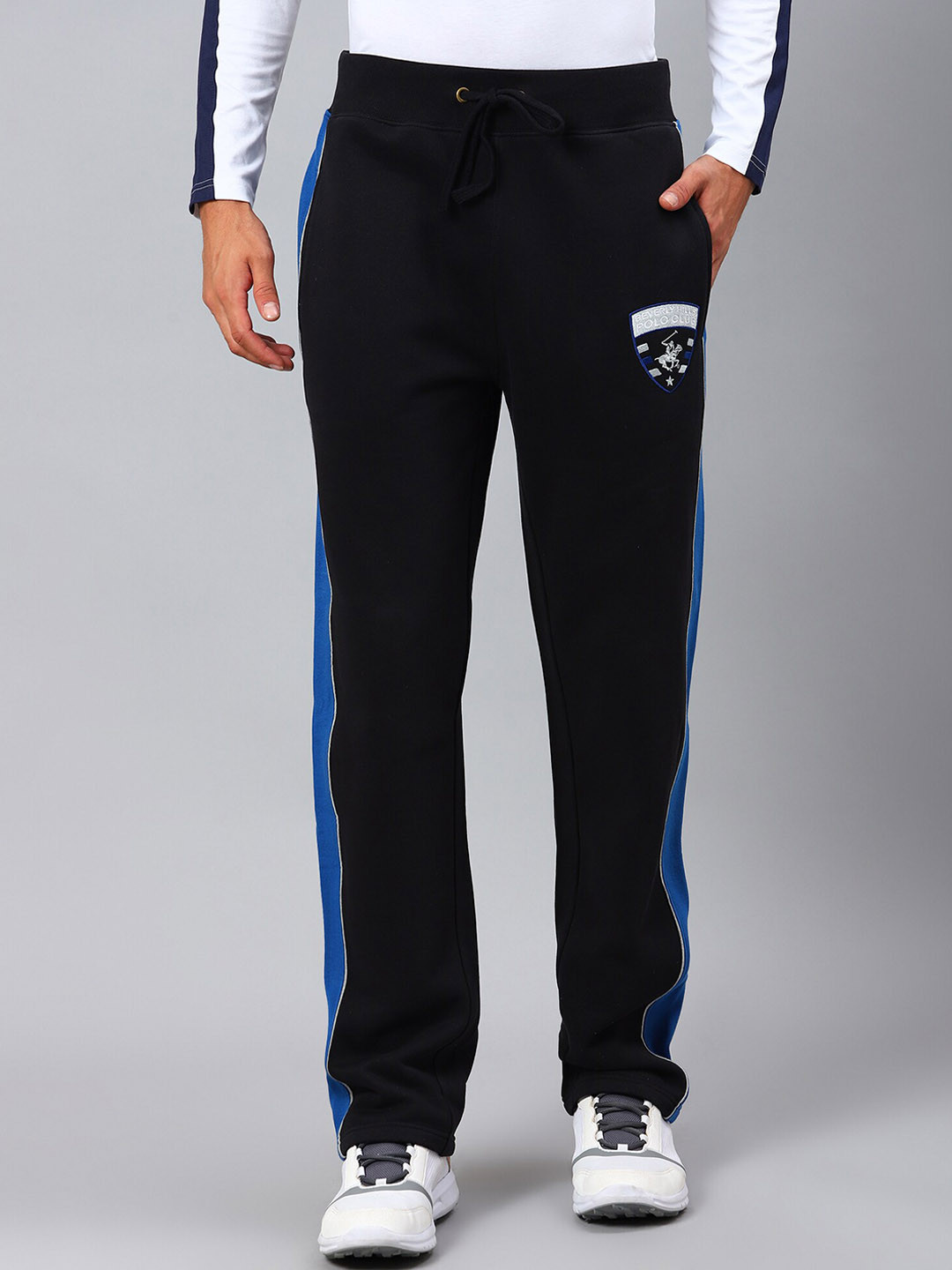 

Beverly Hills Polo Club Men Black Solid Cotton Track Pants