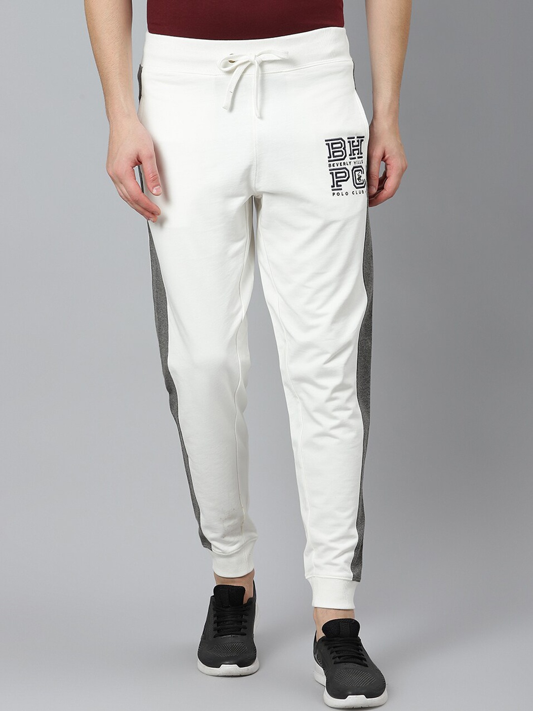 

Beverly Hills Polo Club Men Off White Solid Cotton Joggers