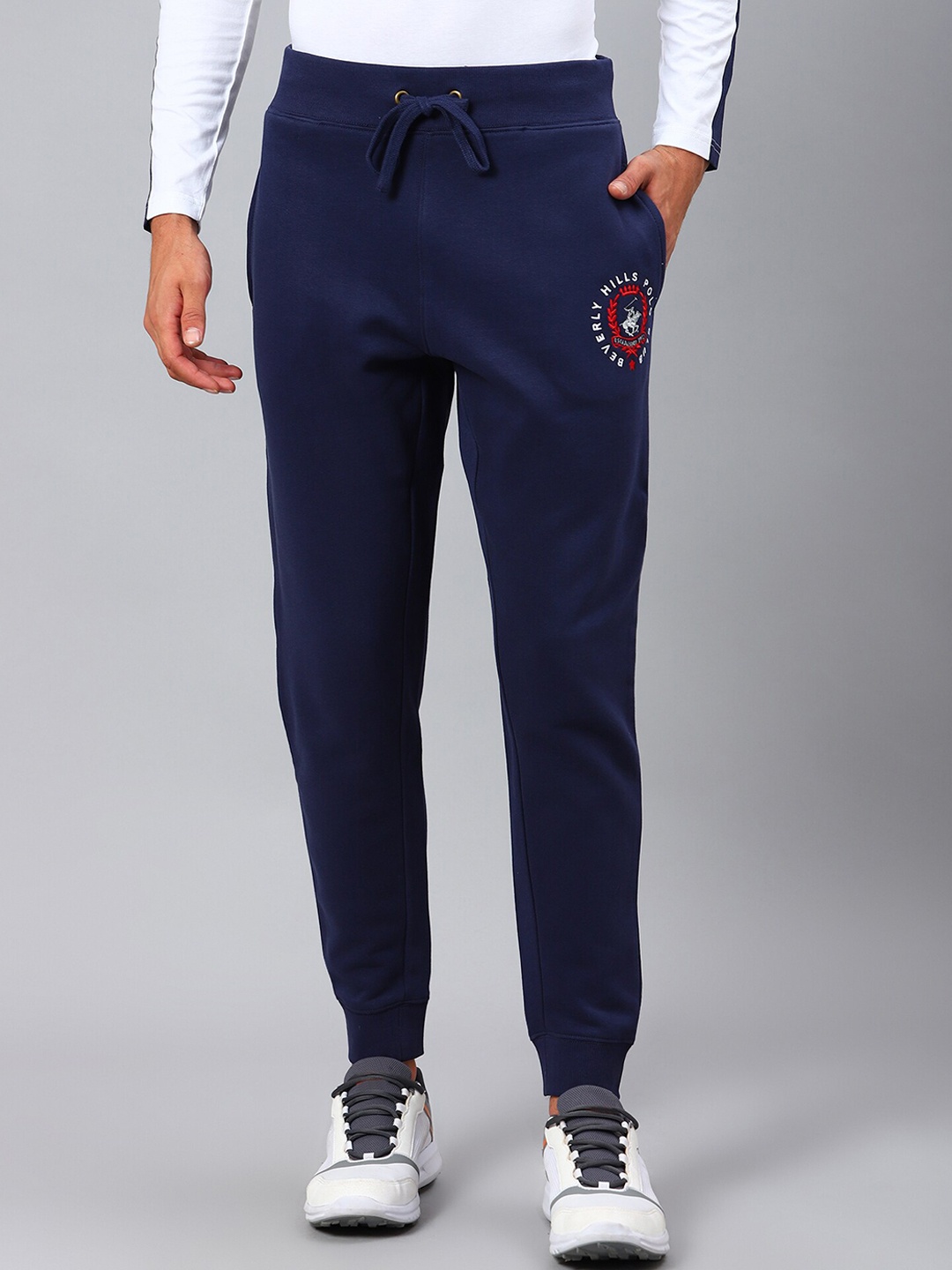 

Beverly Hills Polo Club Men Navy Blue Solid Cotton Joggers