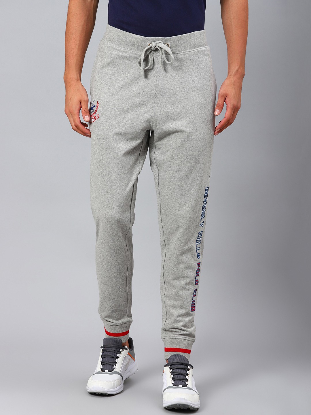 

Beverly Hills Polo Club Men Grey Solid Cotton Joggers