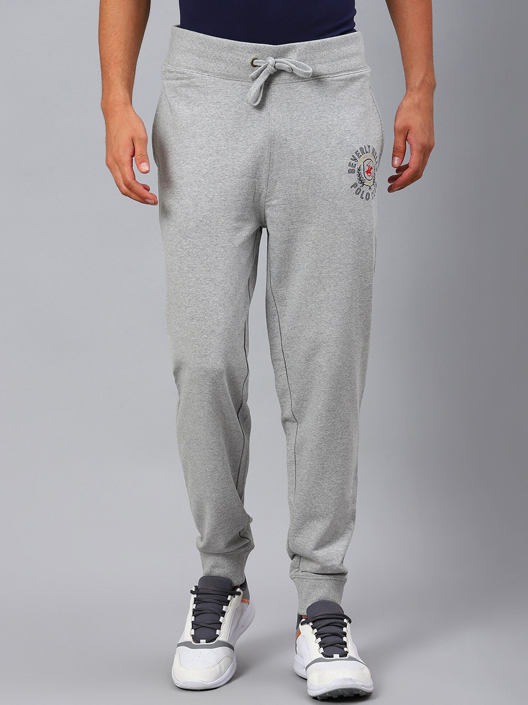

Beverly Hills Polo Club Men Grey Solid Cotton Joggers