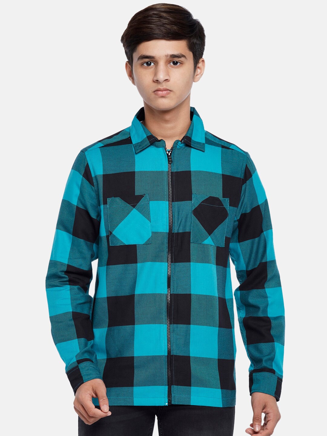 

Coolsters by Pantaloons Boys Black Buffalo Checks Cotton Casual Shirt