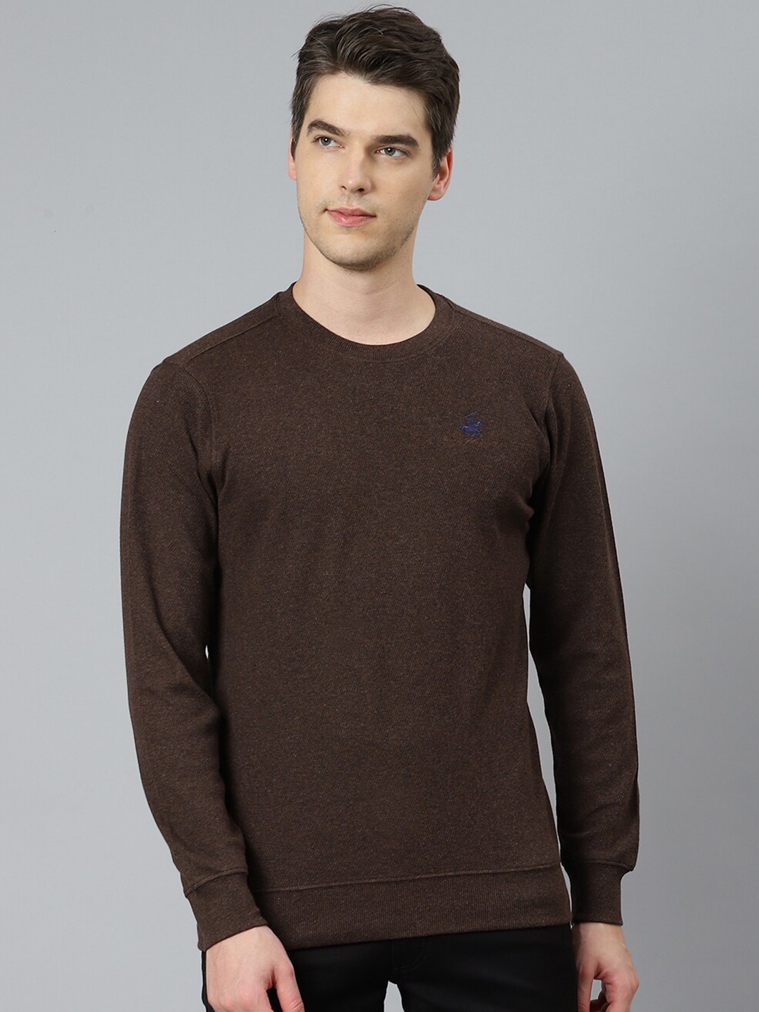 

Beverly Hills Polo Club Men Brown Solid T-shirt