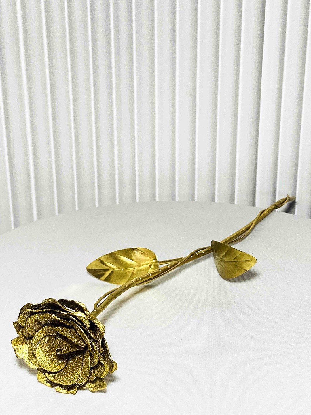 

Folkstorys Gold-Toned Rose Metal Artificial Flowers and Plants