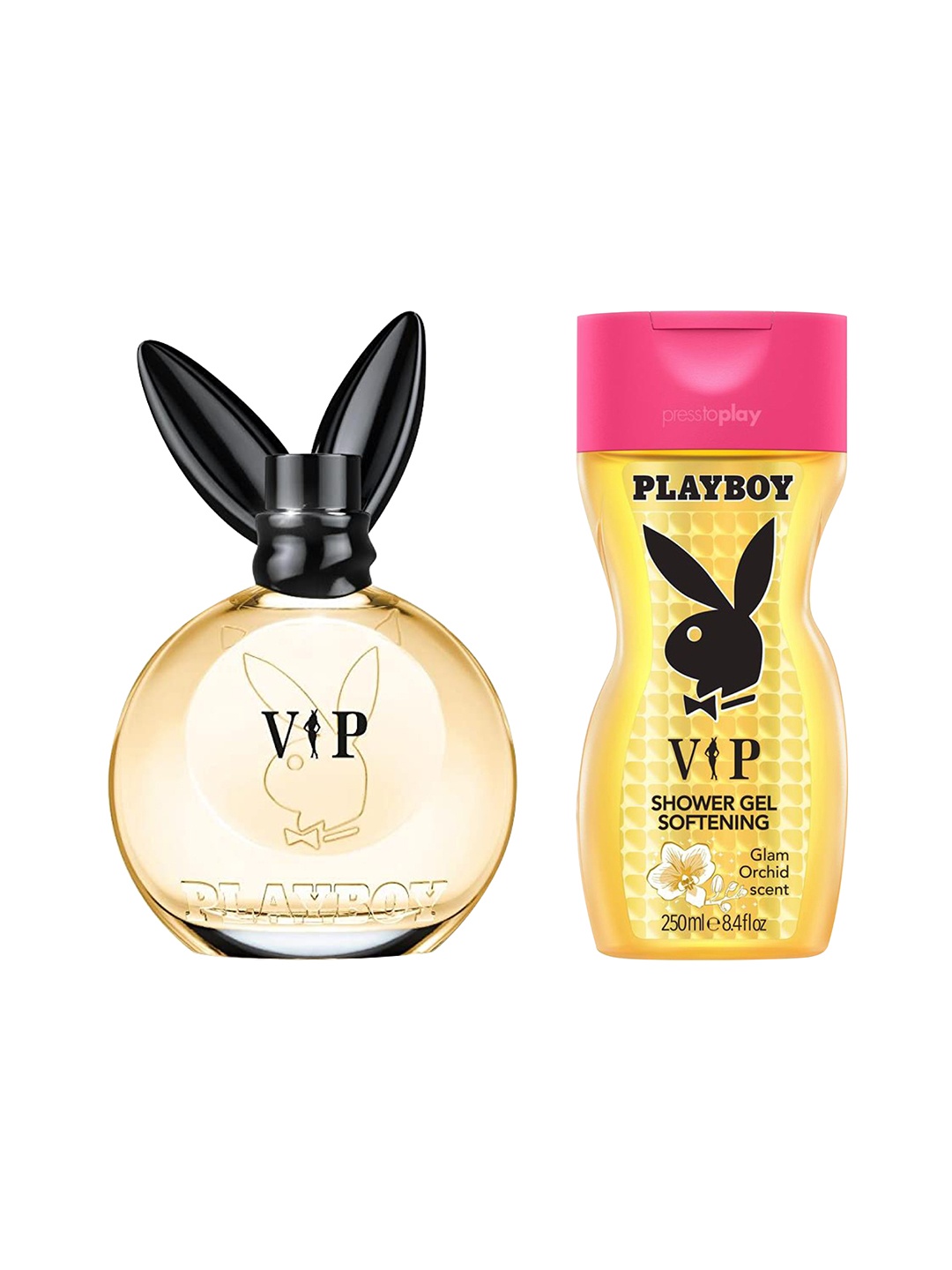 

Playboy Women VIP Fragrance Gift Set - Eau de Toilette 90ml + Shower Gel 250ml, Yellow