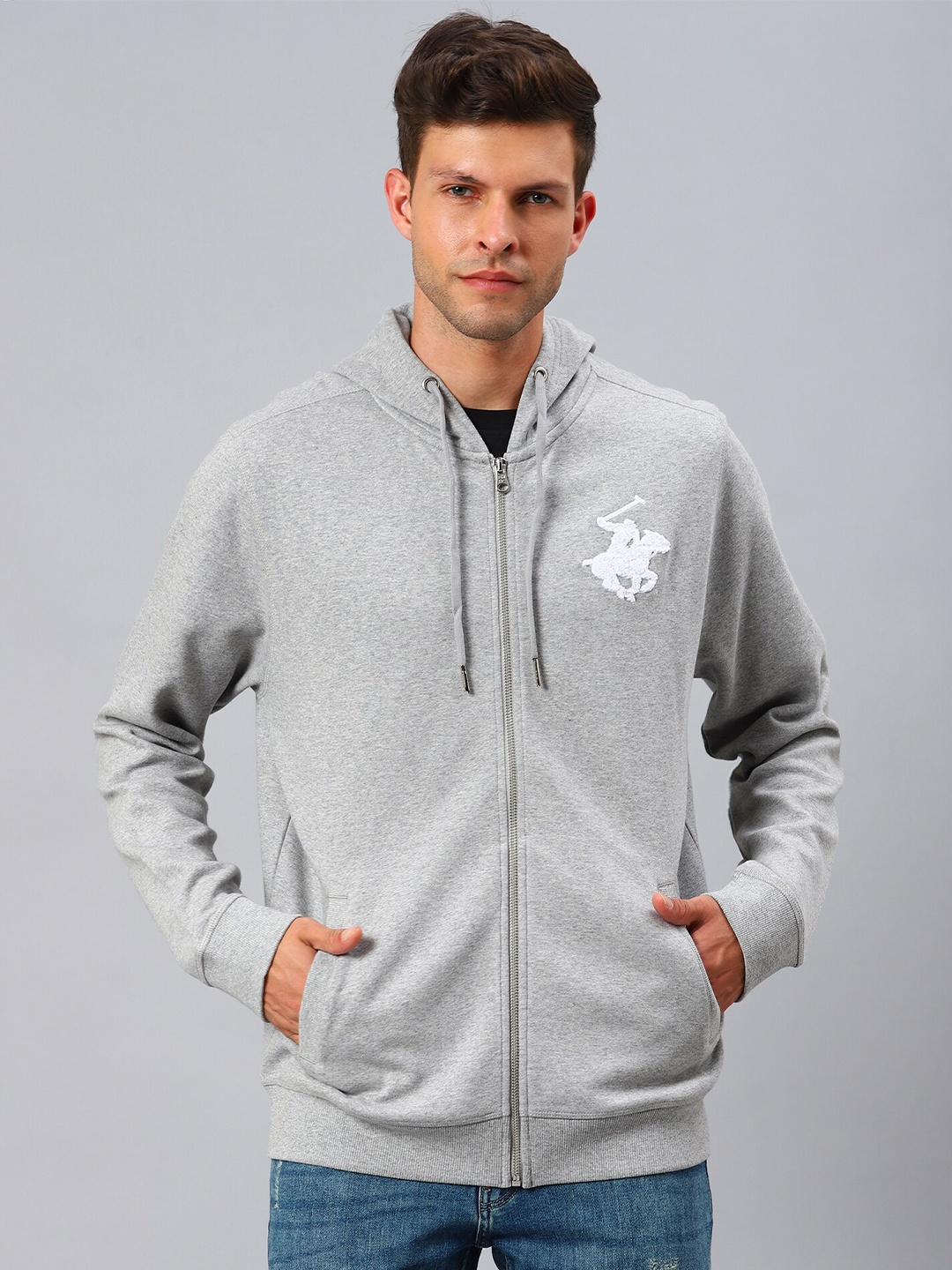 

Beverly Hills Polo Club Men Grey Sweatshirt