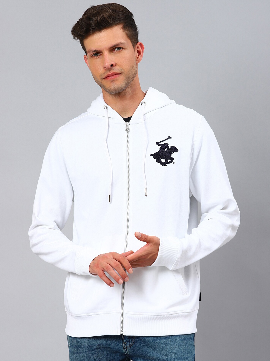 

Beverly Hills Polo Club Men White Sweatshirt