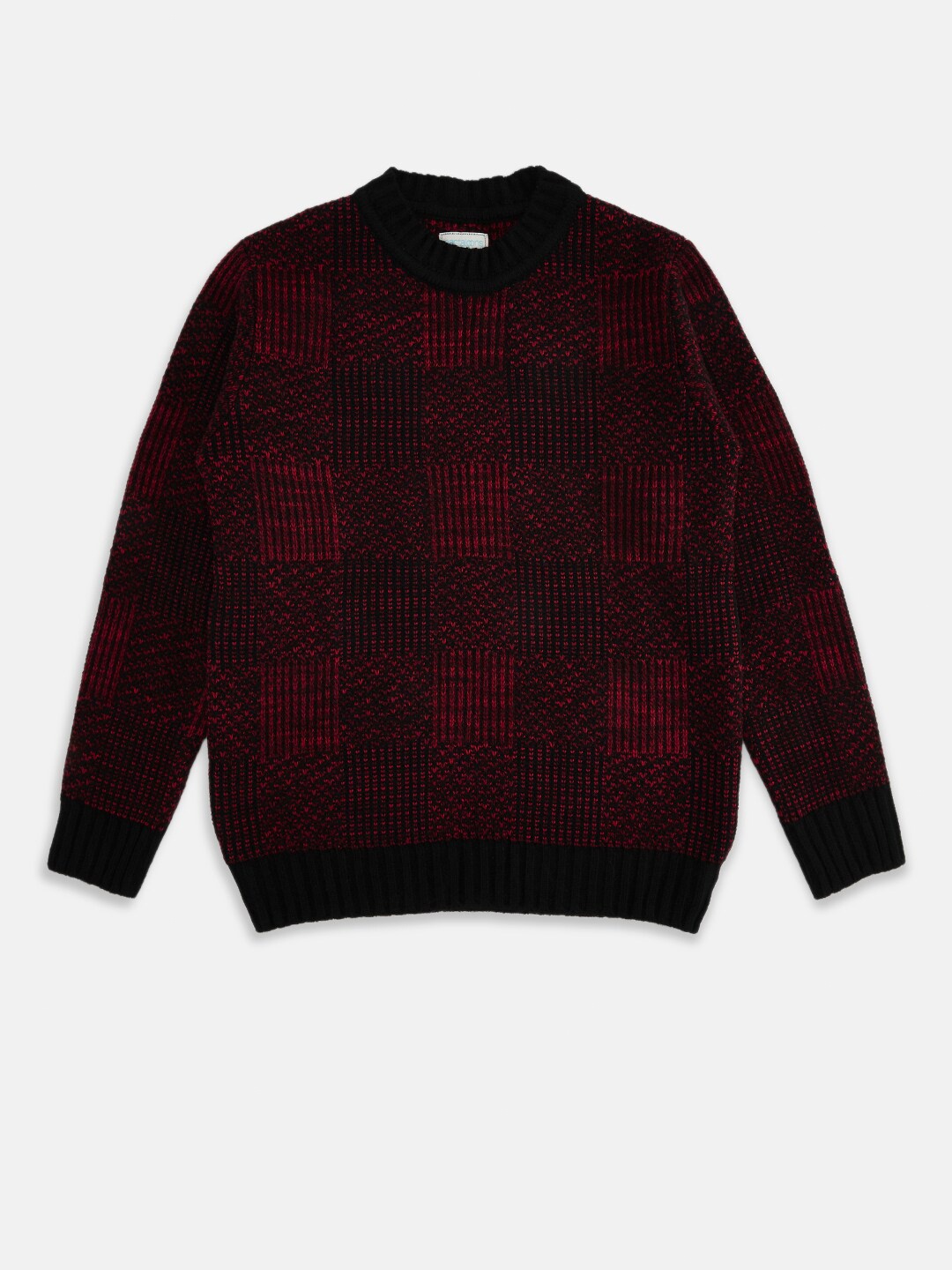 

Pantaloons Junior Boys Maroon Ribbed Pullover