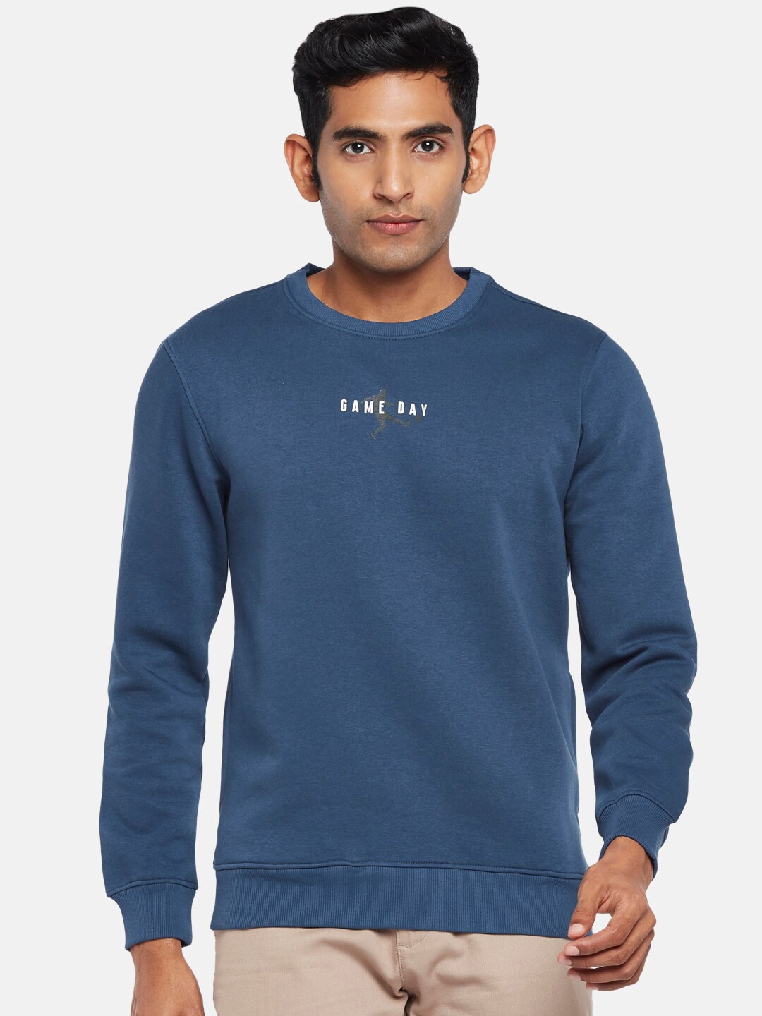 

BYFORD by Pantaloons Men Blue Sweatshirt