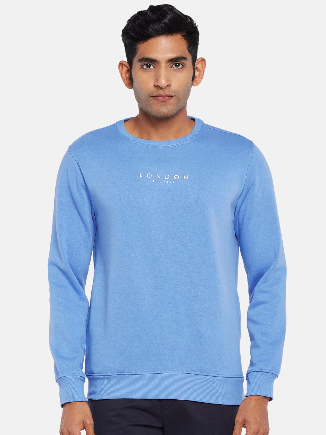 

BYFORD by Pantaloons Men Blue Sweatshirt