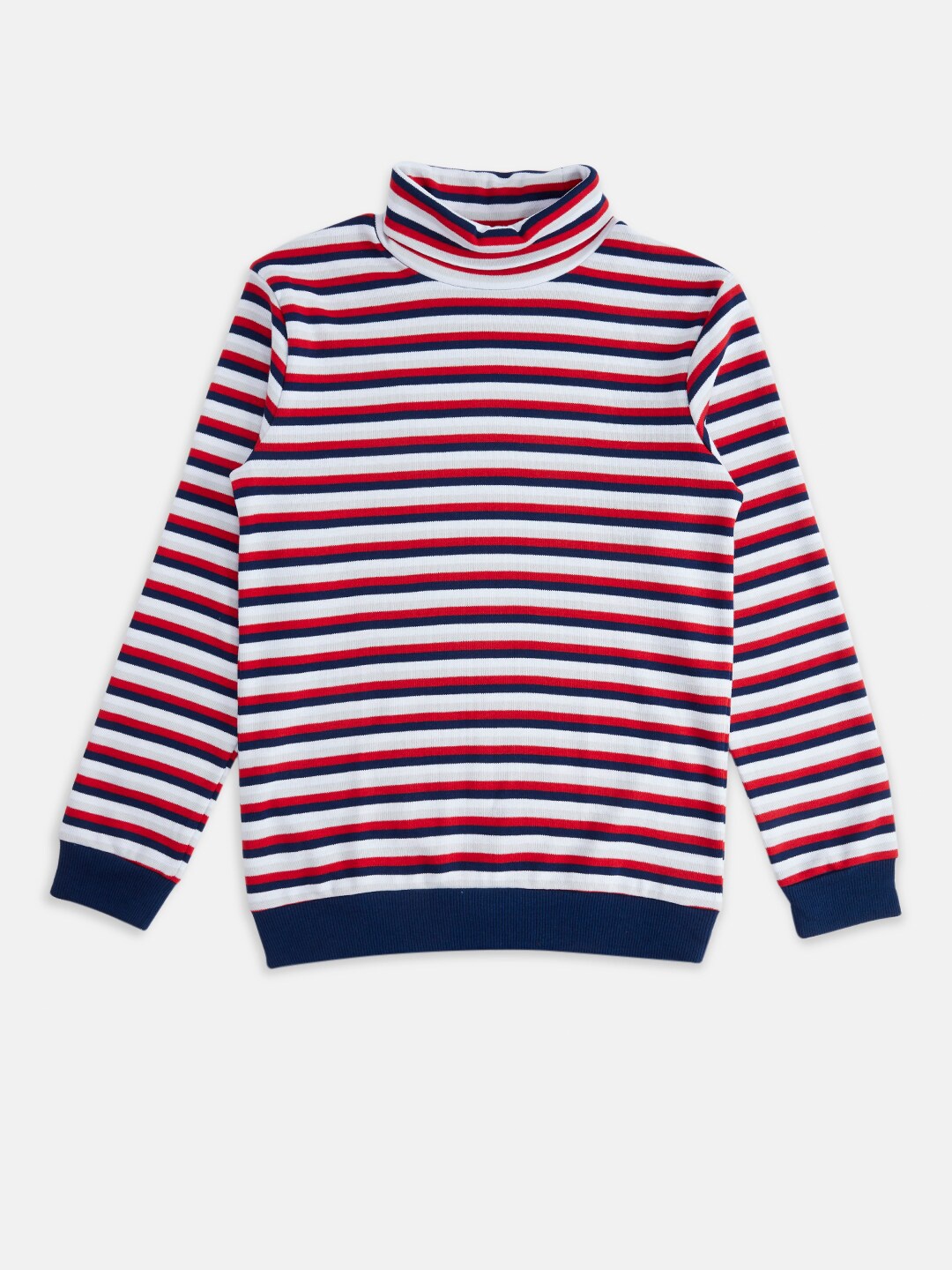 

Pantaloons Junior Boys Red Striped Sweatshirt