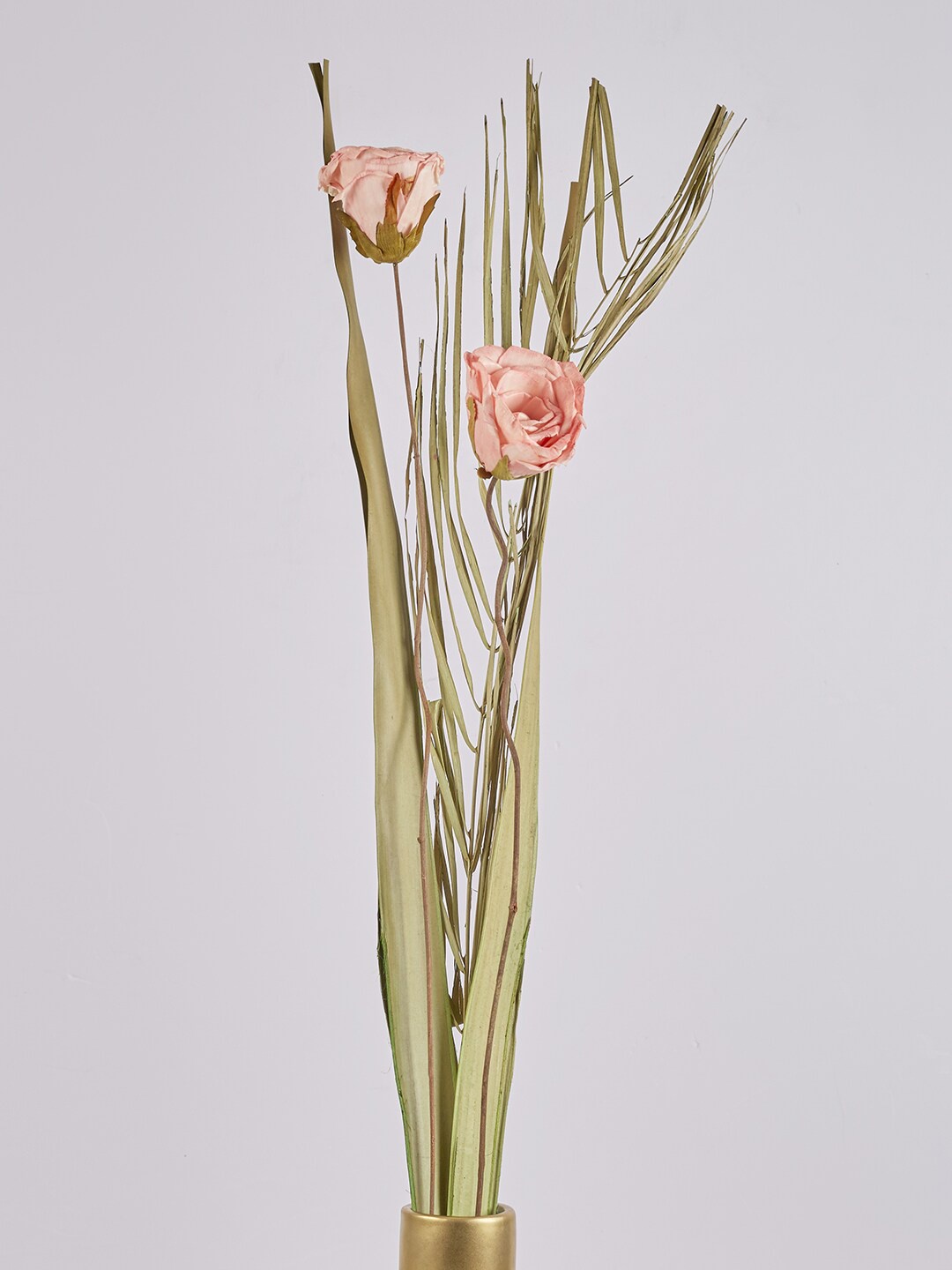 

HomeTown Pink & Green Dried Rose Floral Sticks Artificial Flower