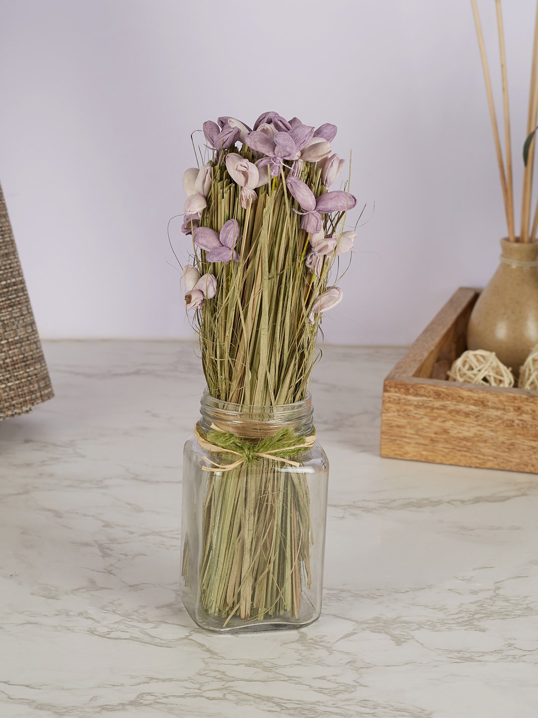 

HomeTown Purple Fleur Dried Artificial Flowers and Plants