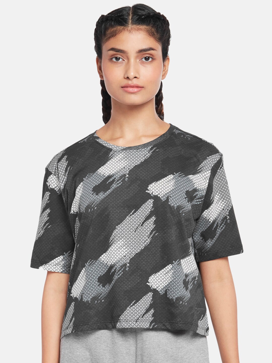 

Ajile by Pantaloons Women Black Printed Top