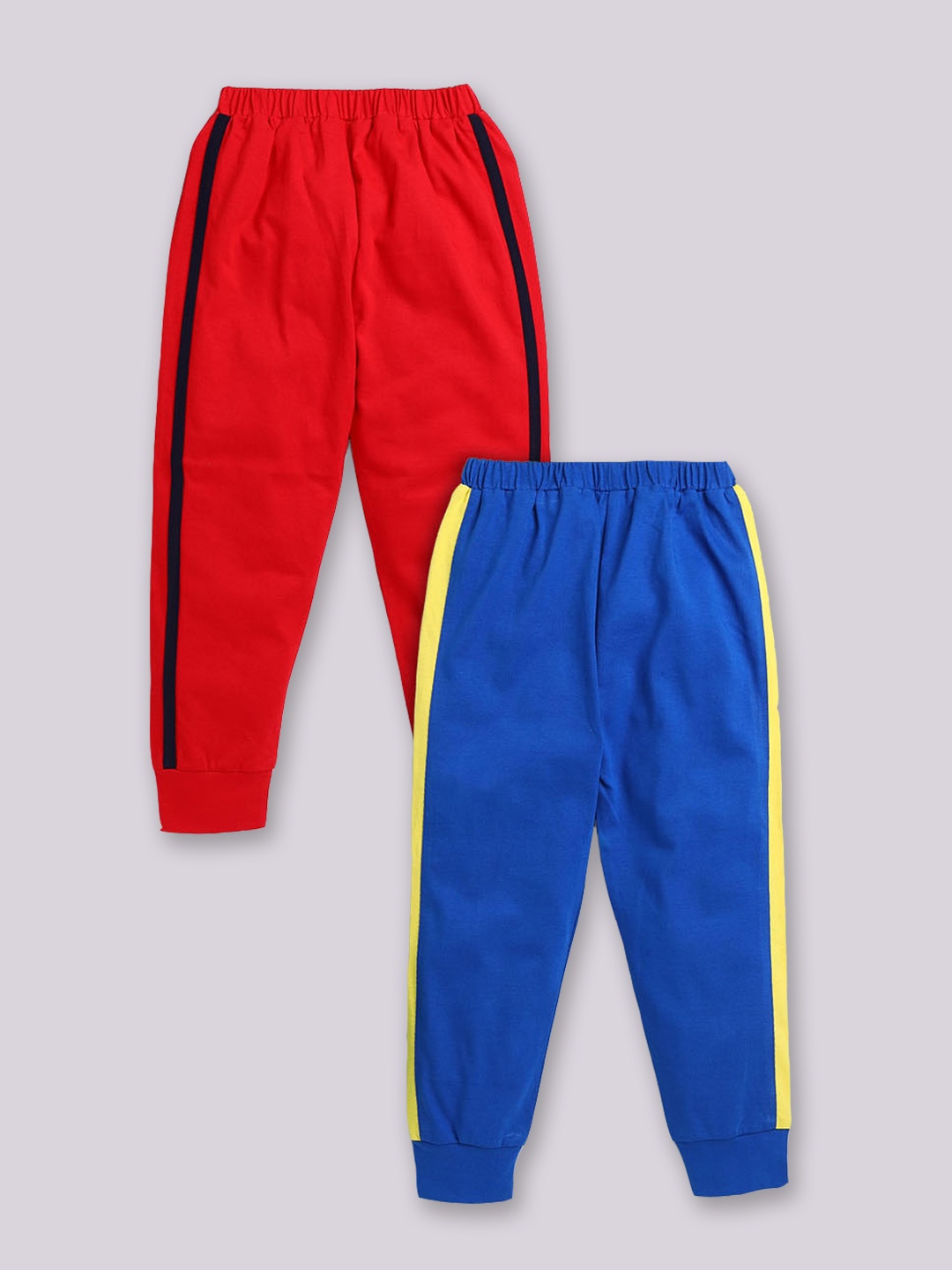 

JBN Creation Infants Pack Of 2 Red & Blue Solid Cotton Joggers