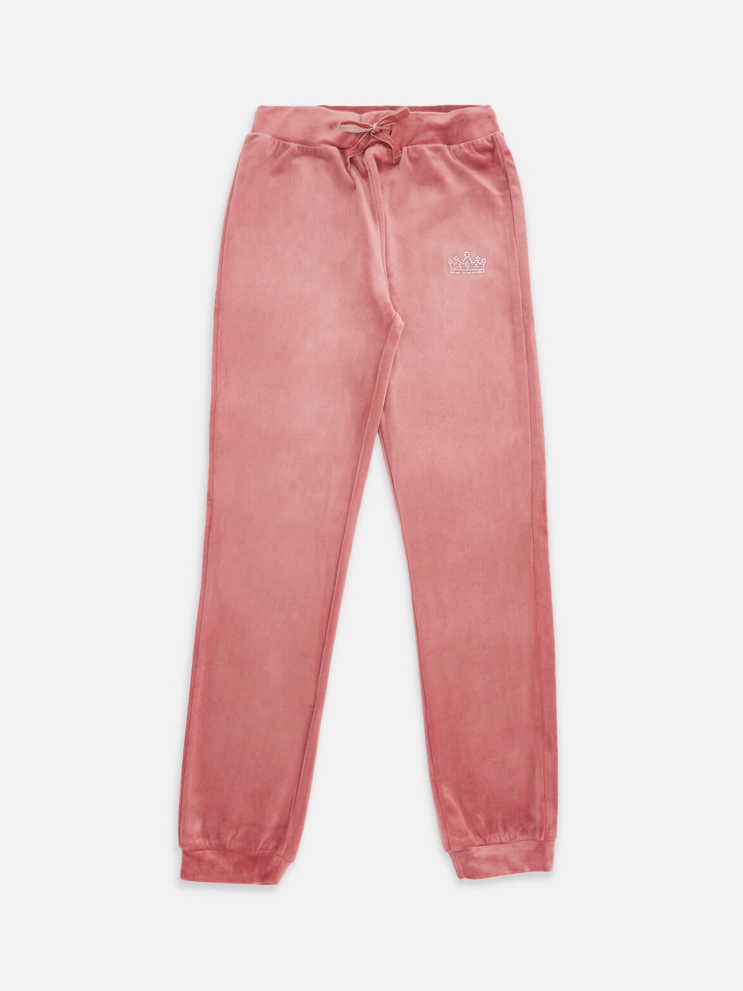 

Pantaloons Junior Girls Pink Solid Cotton Joggers