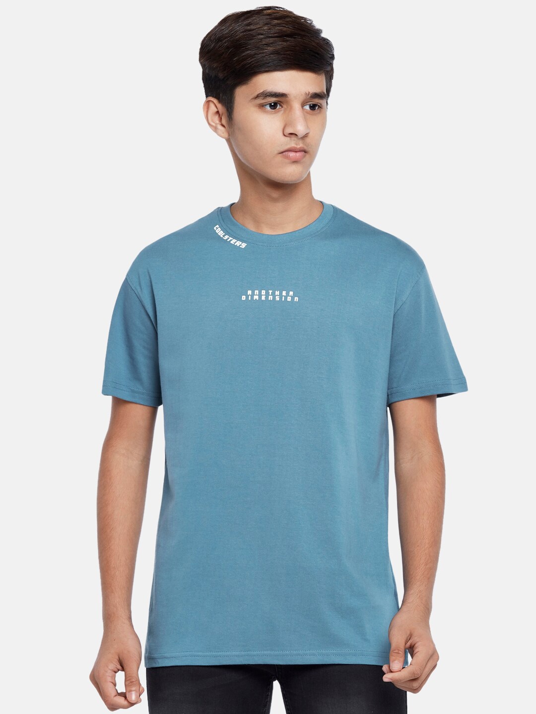

Coolsters by Pantaloons Boys Blue Typography Cotton T-shirt