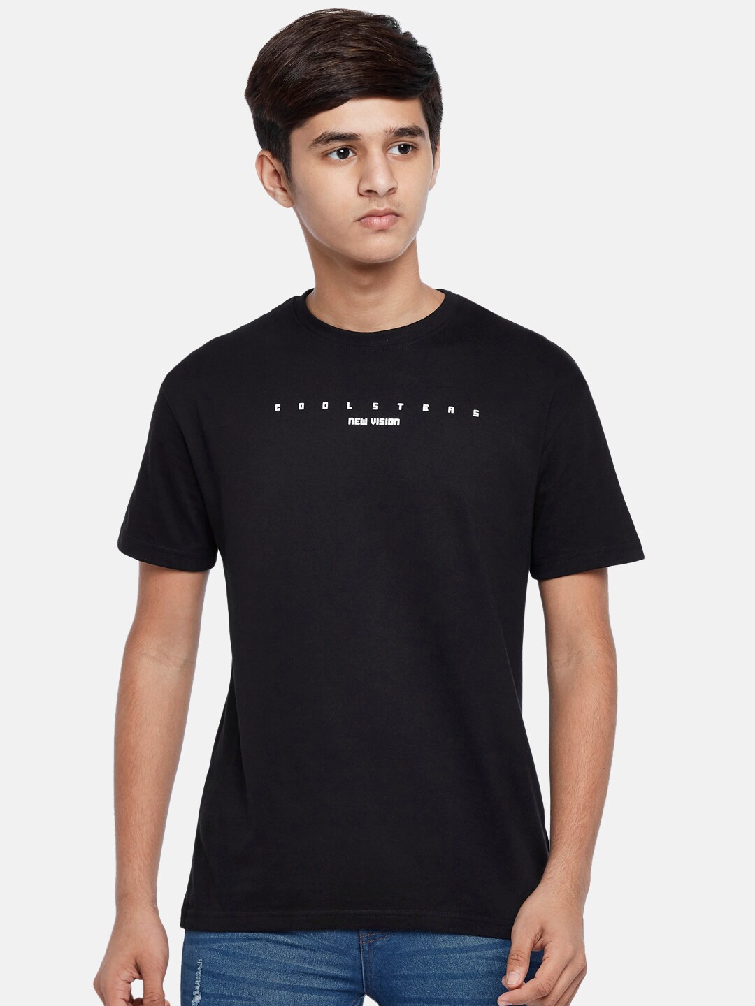 

Coolsters by Pantaloons Boys Black Typography Printed T-shirt