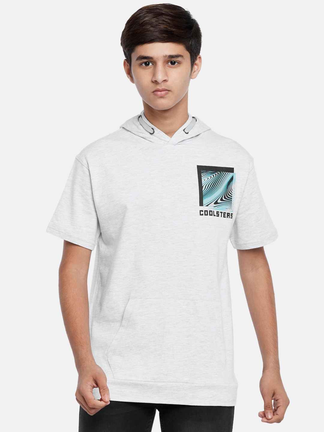 

Coolsters by Pantaloons Boys Grey Melange Printed T-shirt