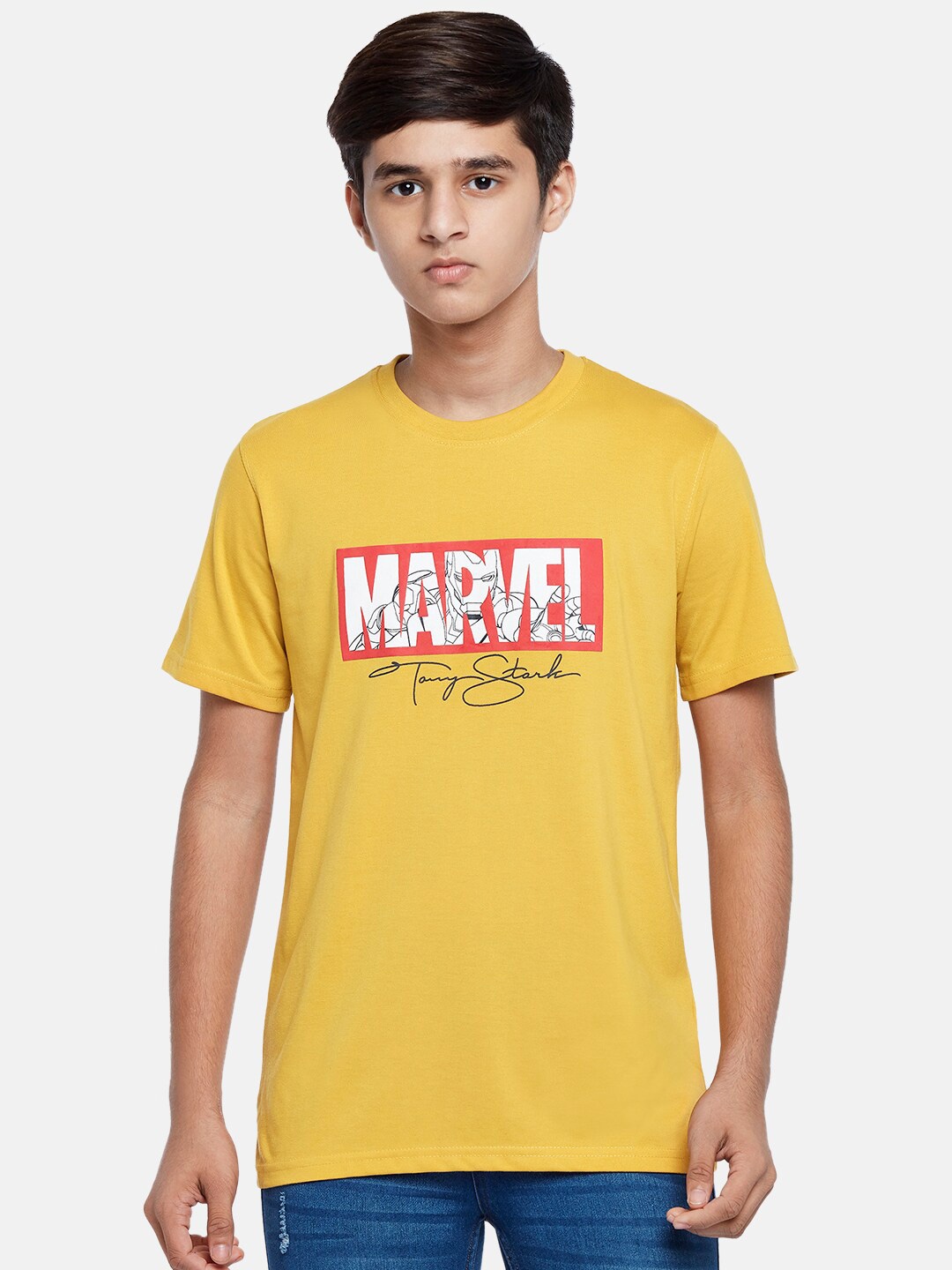 

Coolsters by Pantaloons Boys Yellow Typography Printed Applique T-shirt