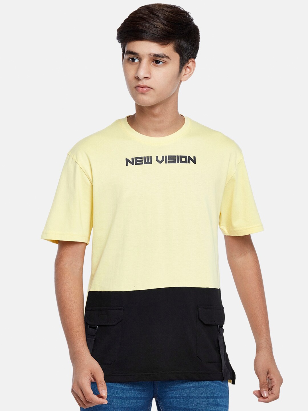 

Coolsters by Pantaloons Boys Yellow Typography Printed T-shirt