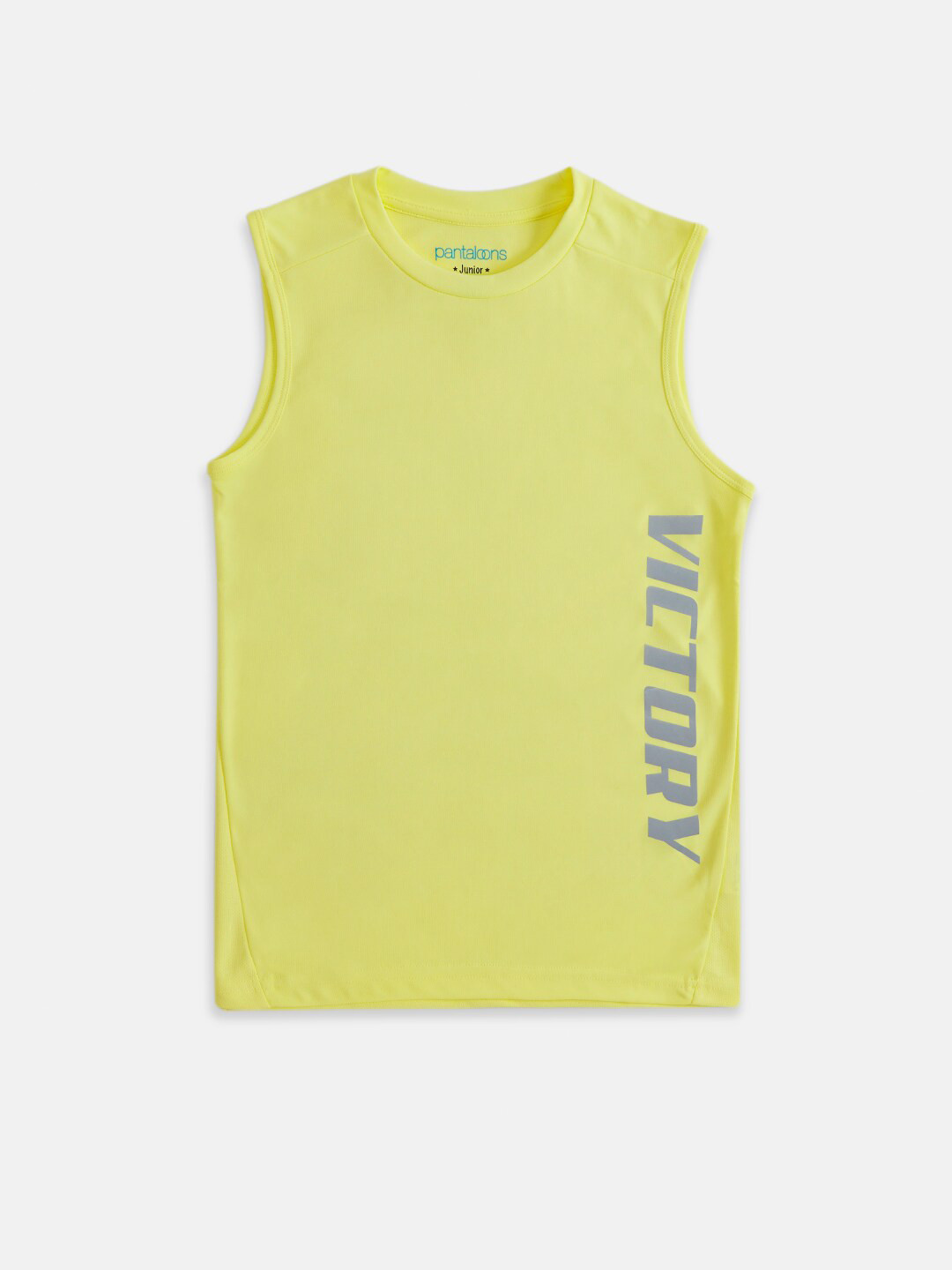 

Pantaloons Junior Boys Yellow Typography Printed T-shirt